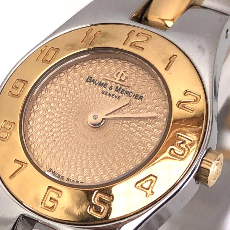 【ケース付き】BAUME＆MERCIER ボーム＆メルシエ／リネア MV045203／クォーツ／ステンレス／シルバー・ゴールド