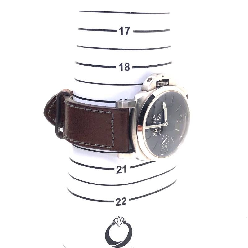 【希少・美品・ケース・替えベルト付】RXW/R.X.W（RockX solid Watch）／MARINA MILITARE マリーナミリターレ MM20／イタリア海軍時計モチーフ ミリタリー／手巻き／SUS316L・レザー／シルバー・ブラック・ブラウン
