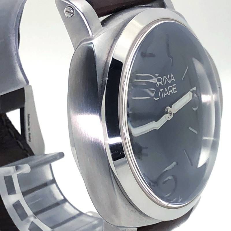 【希少・美品・ケース・替えベルト付】RXW/R.X.W（RockX solid Watch）／MARINA MILITARE マリーナミリターレ MM20／イタリア海軍時計モチーフ ミリタリー／手巻き／SUS316L・レザー／シルバー・ブラック・ブラウン