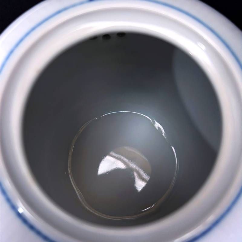 【美品】Royal Copenhagen ロイヤルコペンハーゲン／ブルーフルーテッド プレイン ティーポット 700ml／陶器／ホワイト・ブルー