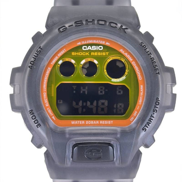 【美品】CASIO カシオ／G-SHOCK DW-6900LS-1JF／クォーツ／樹脂／イエロー・オレンジ・半透明ブラック