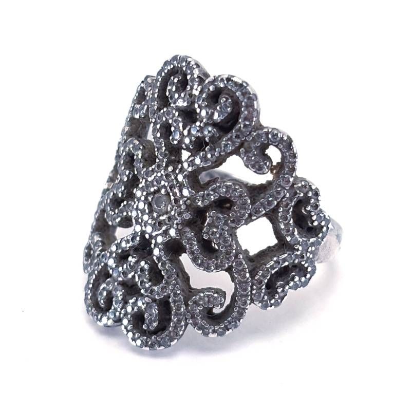 【美品】ORUS BIJOUX オラスビジュー／シルバー リング 指輪／14号／SV925／シルバー