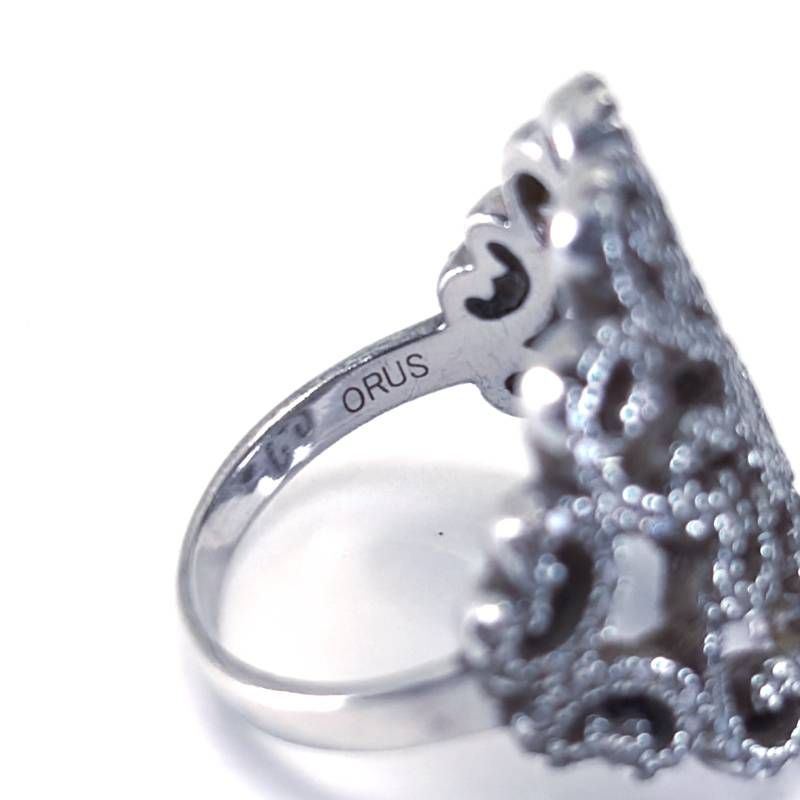 【美品】ORUS BIJOUX オラスビジュー／シルバー リング 指輪／14号／SV925／シルバー