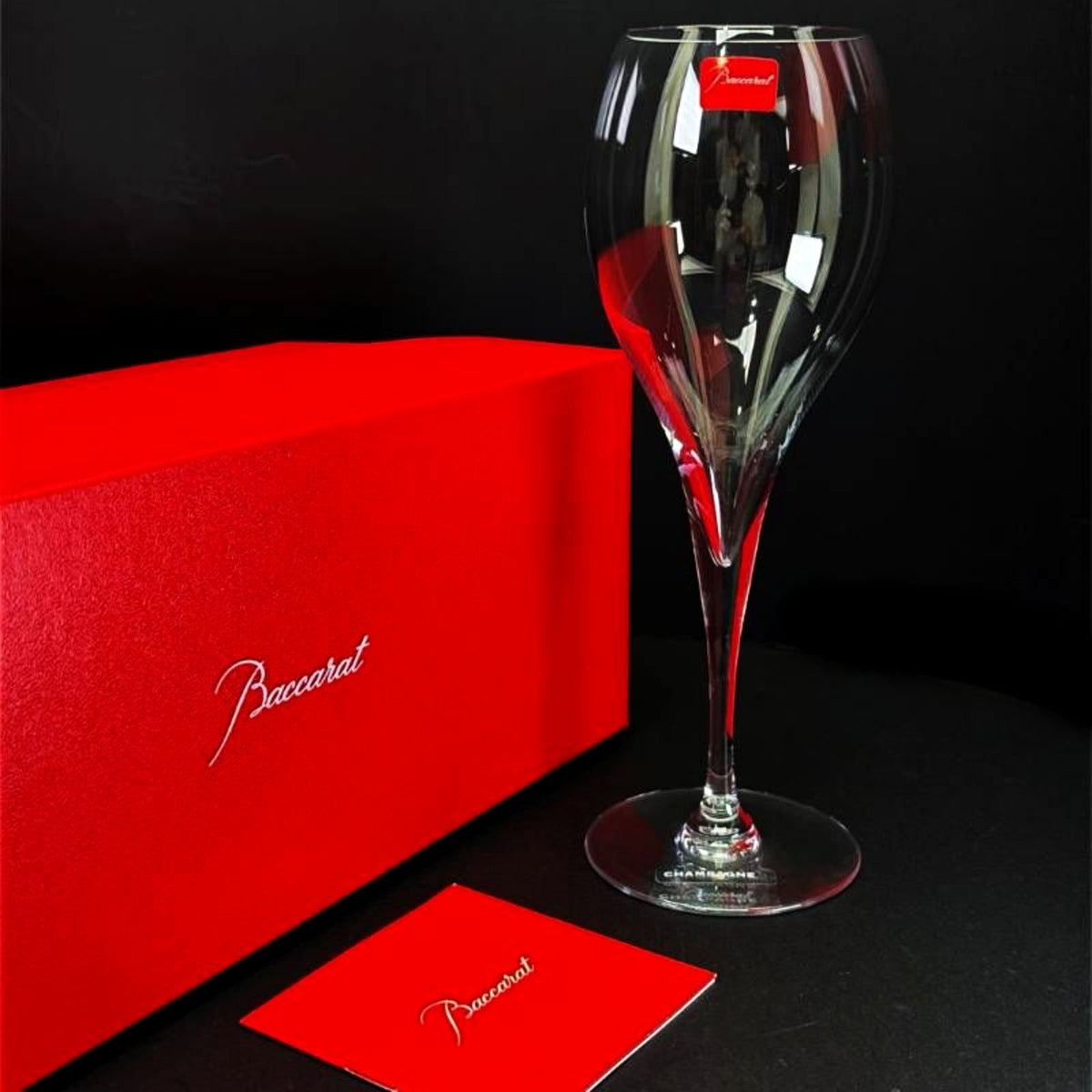 【美品・箱付き】Baccarat バカラ／オノロジー シャンパーニュ ワイングラス／クリスタルグラス／クリア／BC622
