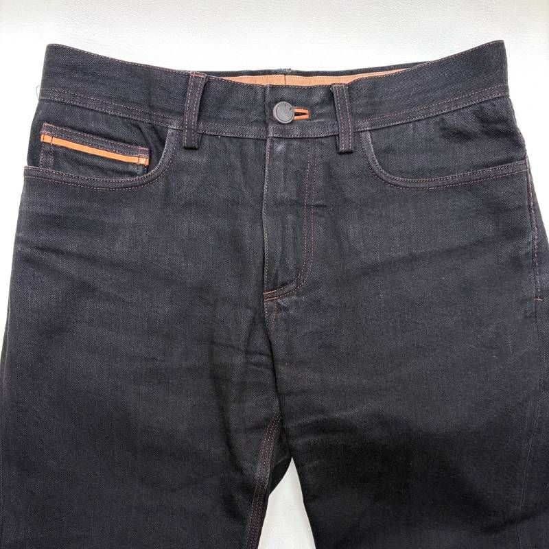 【美品】Berluti ベルルッティ／ストレート デニム パンツ／48／綿／ブラック