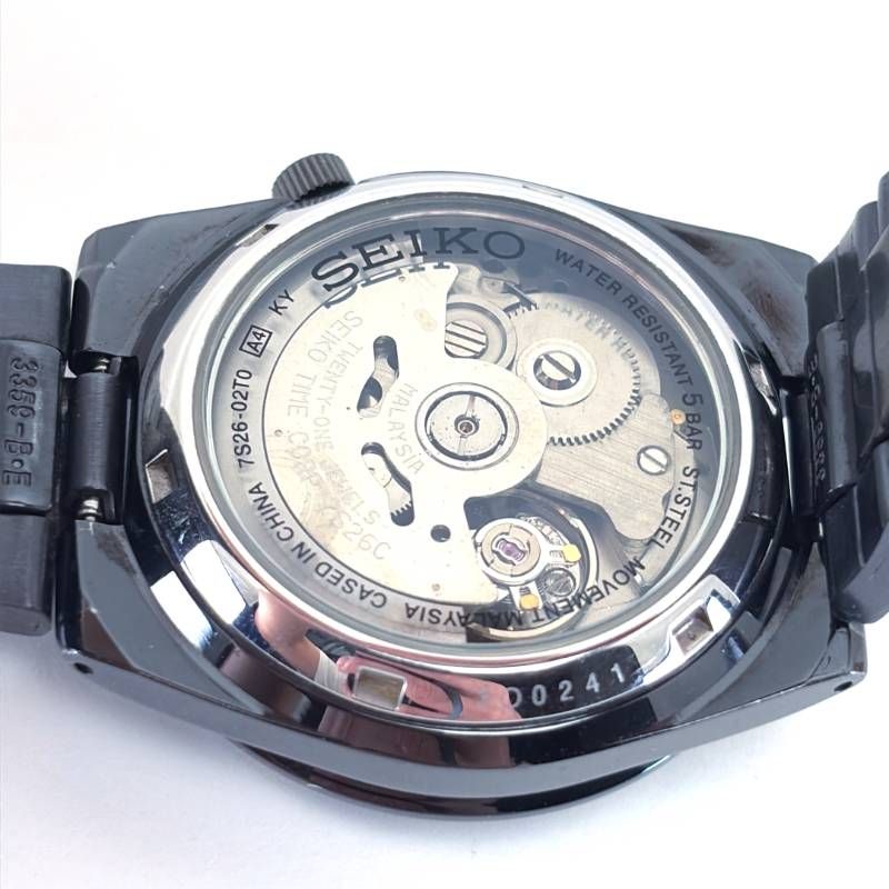 SEIKO セイコー／セイコー5 7S26-02T0／自動巻き／ステンレス／ブラック