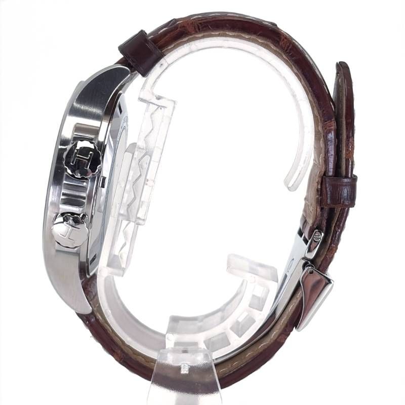 【美品・箱・取説付】Hamilton ハミルトン／カーキ ネイビー GMT  H776151／自動巻き／ステンレス・レザー／シルバー・ブラック・ブラウン