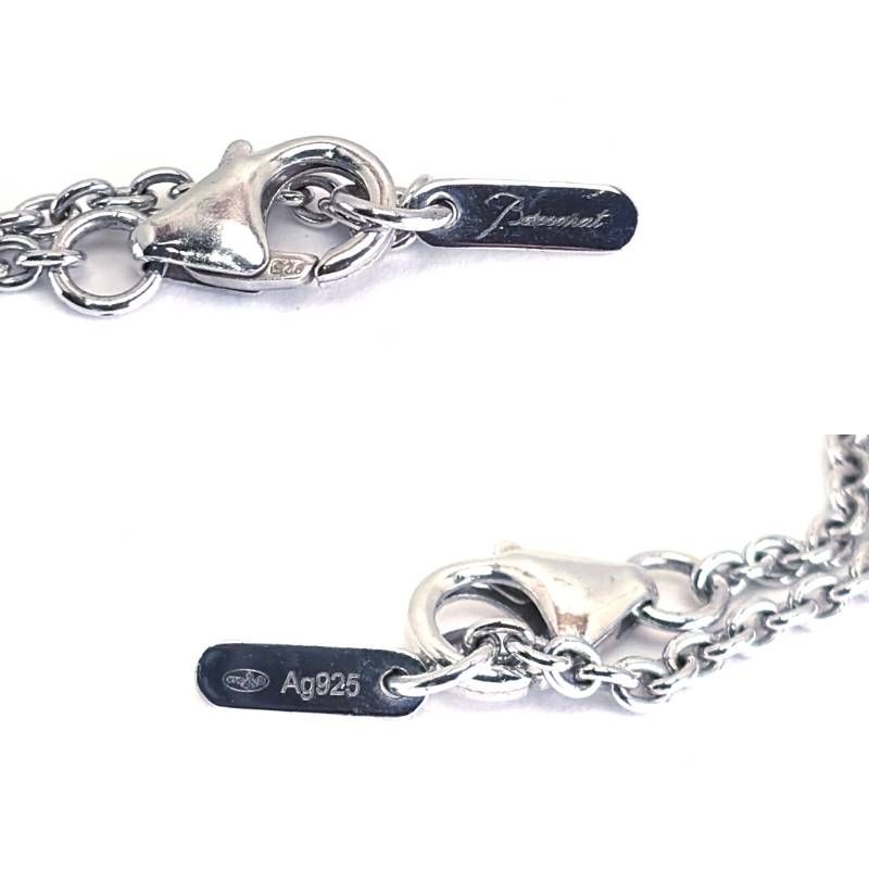 【美品】Baccarat バカラ／プジデリック スカラベブルー ネックレス チョーカー／クリスタルグラス・SV925／ブルー・シルバー／BC675