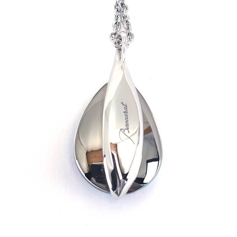 【美品】Baccarat バカラ／プジデリック スカラベブルー ネックレス チョーカー／クリスタルグラス・SV925／ブルー・シルバー／BC675