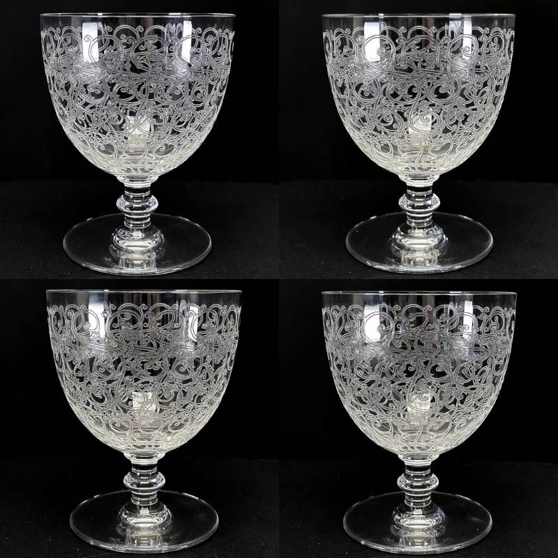 【美品・箱付き】Baccarat バカラ／ローハン ワイングラス 6客 セット／クリスタルグラス／クリア／BC678