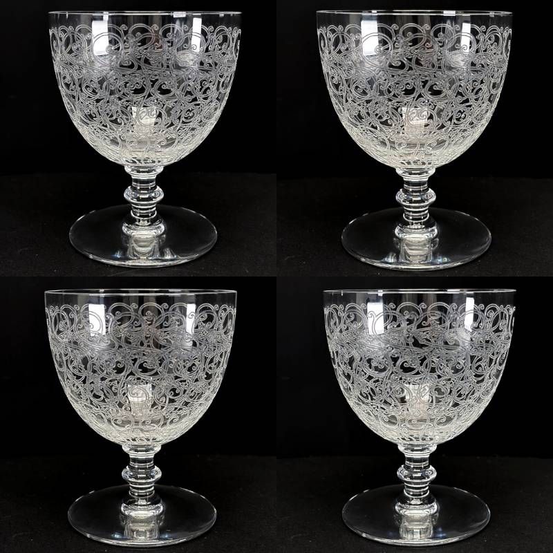 【美品・箱付き】Baccarat バカラ／ローハン ワイングラス 6客 セット／クリスタルグラス／クリア／BC678