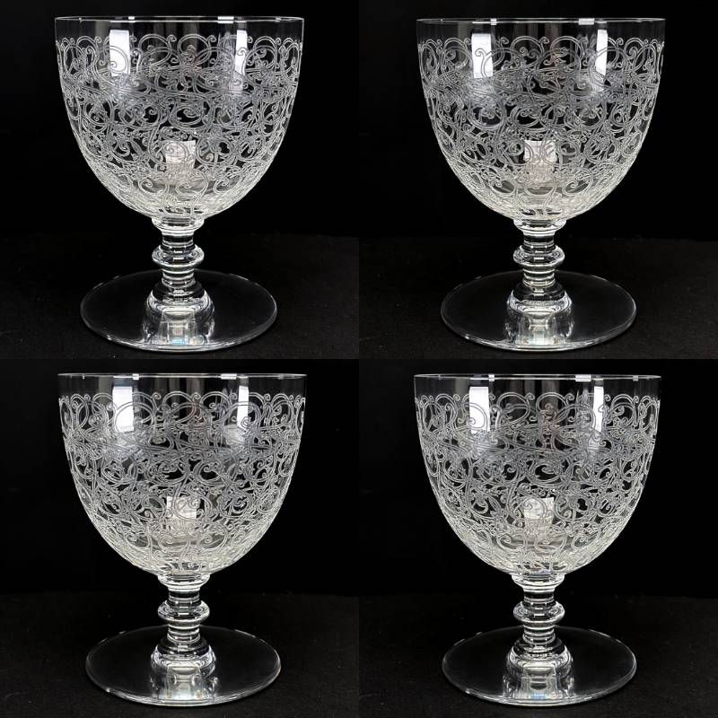 【美品・箱付き】Baccarat バカラ／ローハン ワイングラス 6客 セット／クリスタルグラス／クリア／BC678