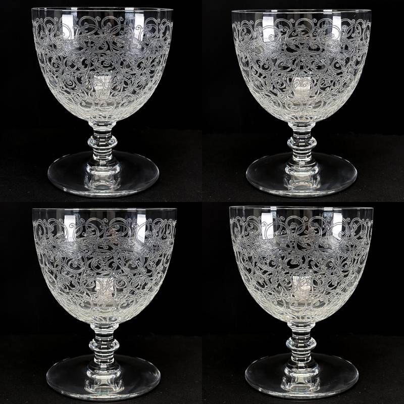 【美品・箱付き】Baccarat バカラ／ローハン ワイングラス 6客 セット／クリスタルグラス／クリア／BC678