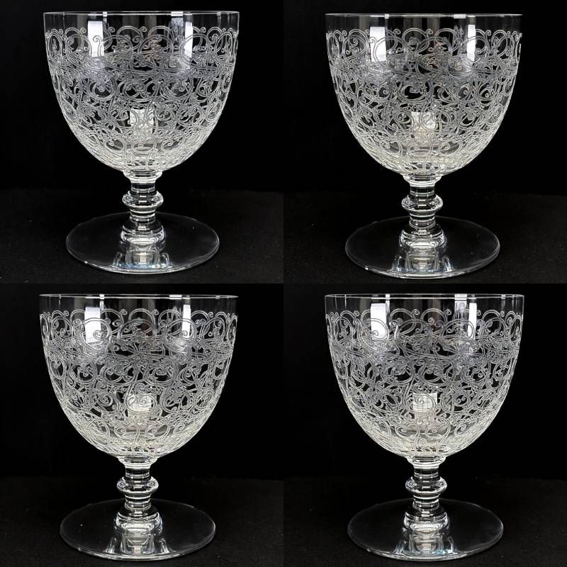 【美品・箱付き】Baccarat バカラ／ローハン ワイングラス 6客 セット／クリスタルグラス／クリア／BC678