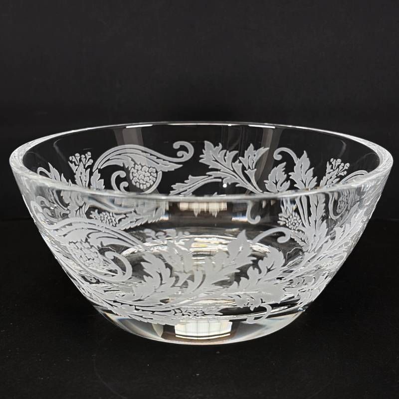 【美品・箱付き】CHRISTOFLE クリストフル／オランジェリー  クリスタルガラス エッチング ボウル／クリスタルガラス／クリア