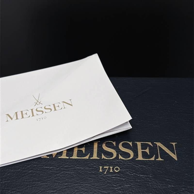 【美品・箱付き】MEISSEN マイセン／波の戯れ ペア タンブラー／陶器／ホワイト