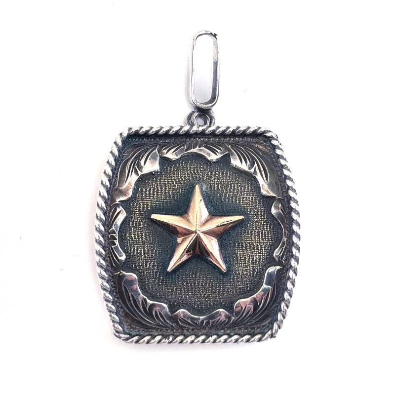 【美品】VOGT Silversmith ボグト・シルバースミス／スターモチーフ ネックレス ペンダントトップ／SV925・K14 GOLDFILL（金張り）／シルバー・ゴールド