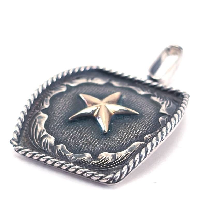 【美品】VOGT Silversmith ボグト・シルバースミス／スターモチーフ ネックレス ペンダントトップ／SV925・K14 GOLDFILL（金張り）／シルバー・ゴールド