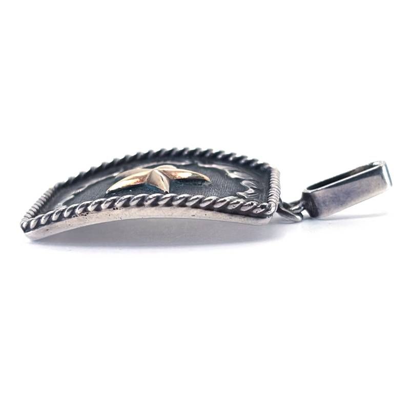 【美品】VOGT Silversmith ボグト・シルバースミス／スターモチーフ ネックレス ペンダントトップ／SV925・K14 GOLDFILL（金張り）／シルバー・ゴールド