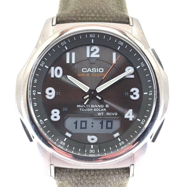 CASIO カシオ／ウェーブセプター WVA-M630B-3AJF／ソーラークォーツ／ステンレス／シルバー・ブラック・カーキ