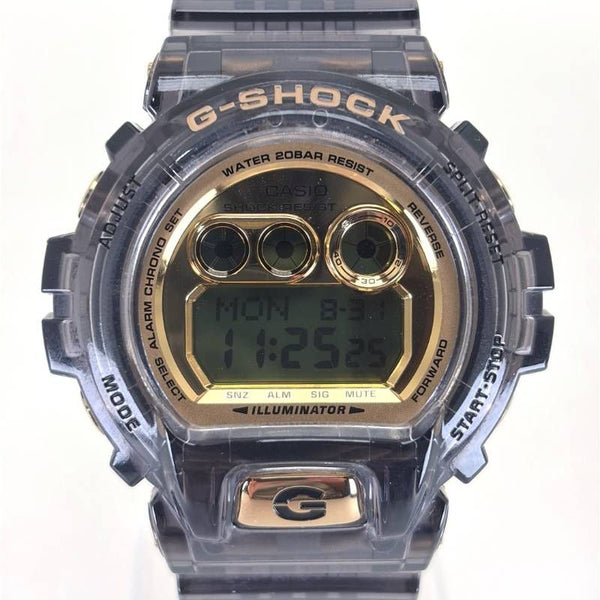 【美品】CASIO カシオ／G-SHOCK GD-X6900FB／クォーツ／樹脂／クリアブラック・ゴールド