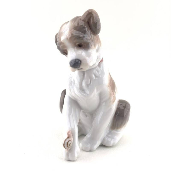 【美品】LLADRO リヤドロ／ニューフレンド New friend  犬とかたつむり 6211 フィギュリン／ポーセリン／マルチカラー