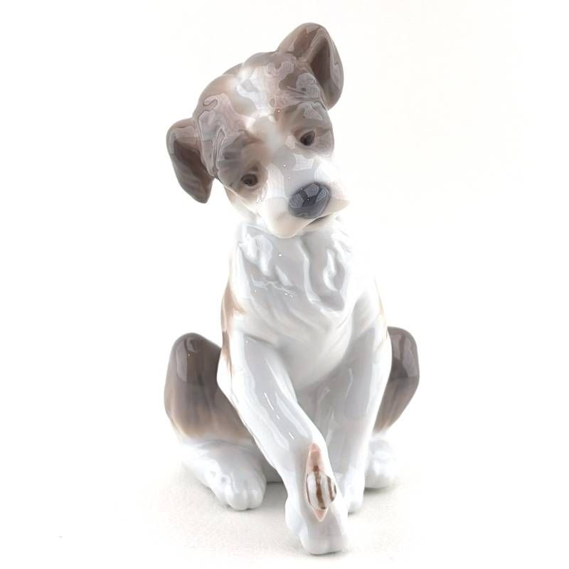 【美品】LLADRO リヤドロ／ニューフレンド New friend  犬とかたつむり 6211 フィギュリン／ポーセリン／マルチカラー