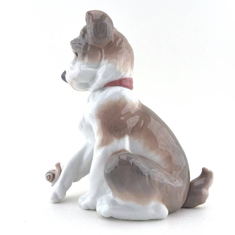 【美品】LLADRO リヤドロ／ニューフレンド New friend  犬とかたつむり 6211 フィギュリン／ポーセリン／マルチカラー