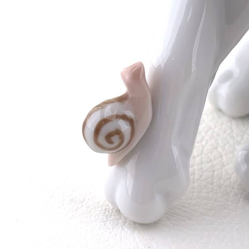 【美品】LLADRO リヤドロ／ニューフレンド New friend  犬とかたつむり 6211 フィギュリン／ポーセリン／マルチカラー