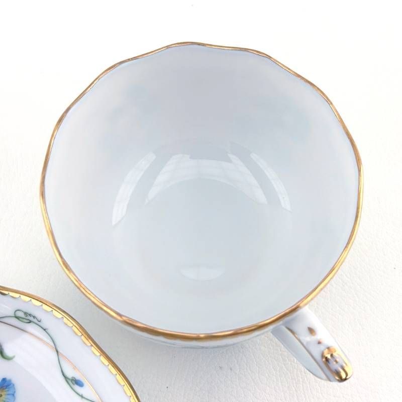 【希少・美品】HEREND ヘレンド／モーニング・グローリー ティー カップ&ソーサー／ポーセリン／マルチカラー