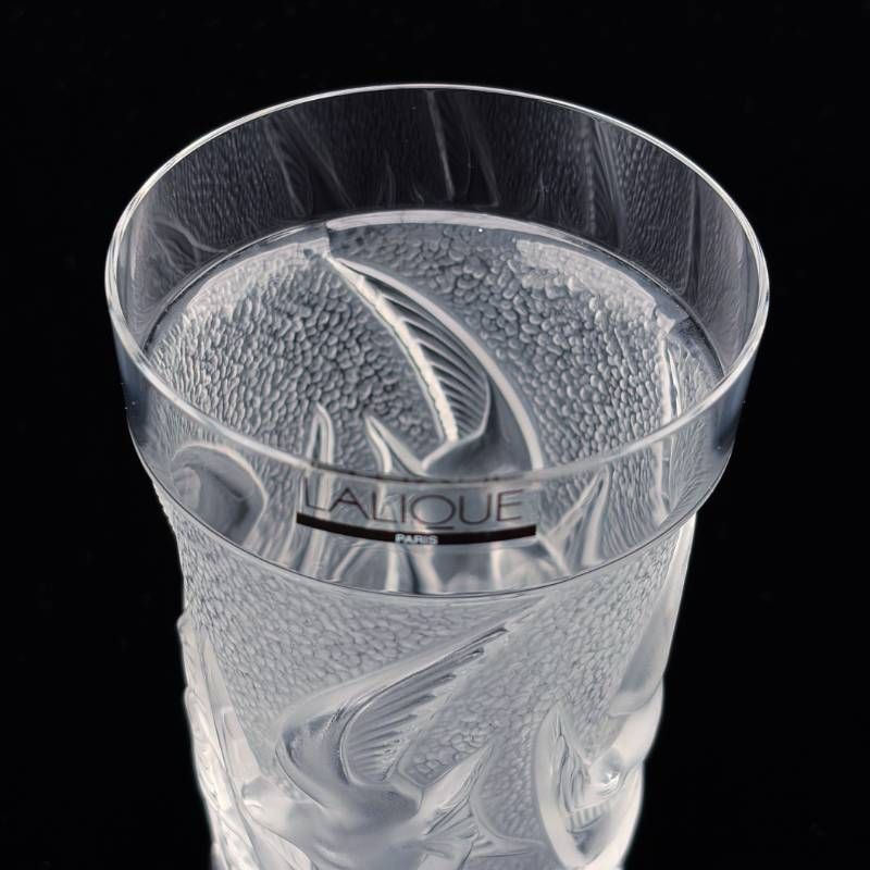 【美品・箱付き】LALIQUE ラリック／イロンデル タンブラー／クリスタルグラス／クリア・乳白色