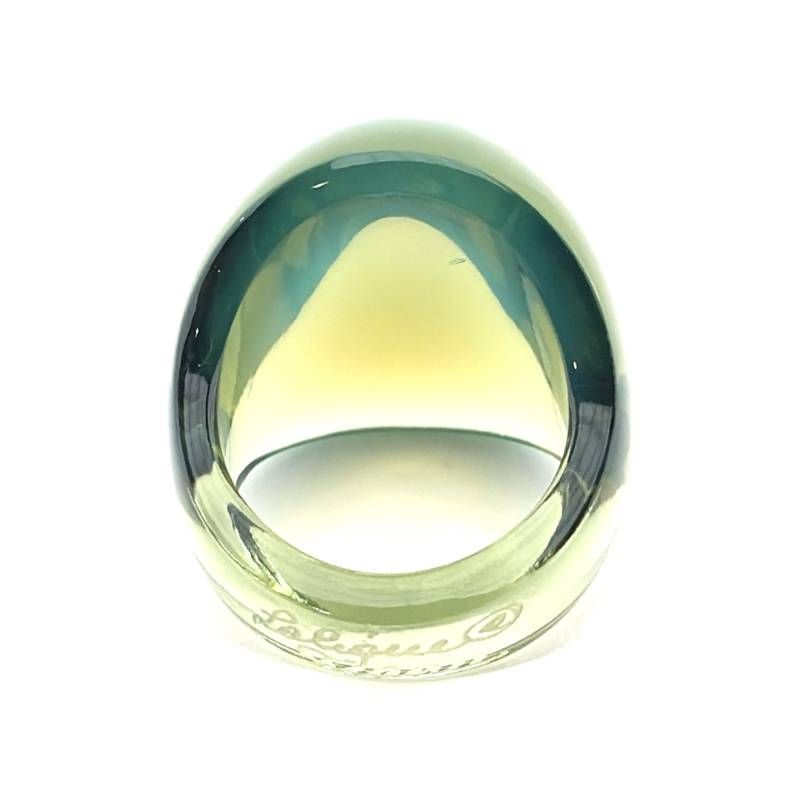 LALIQUE ラリック／カポジョン リング 指輪／クリスタルグラス／グリーン