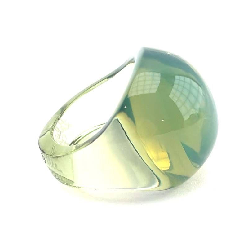 LALIQUE ラリック／カポジョン リング 指輪／クリスタルグラス／グリーン