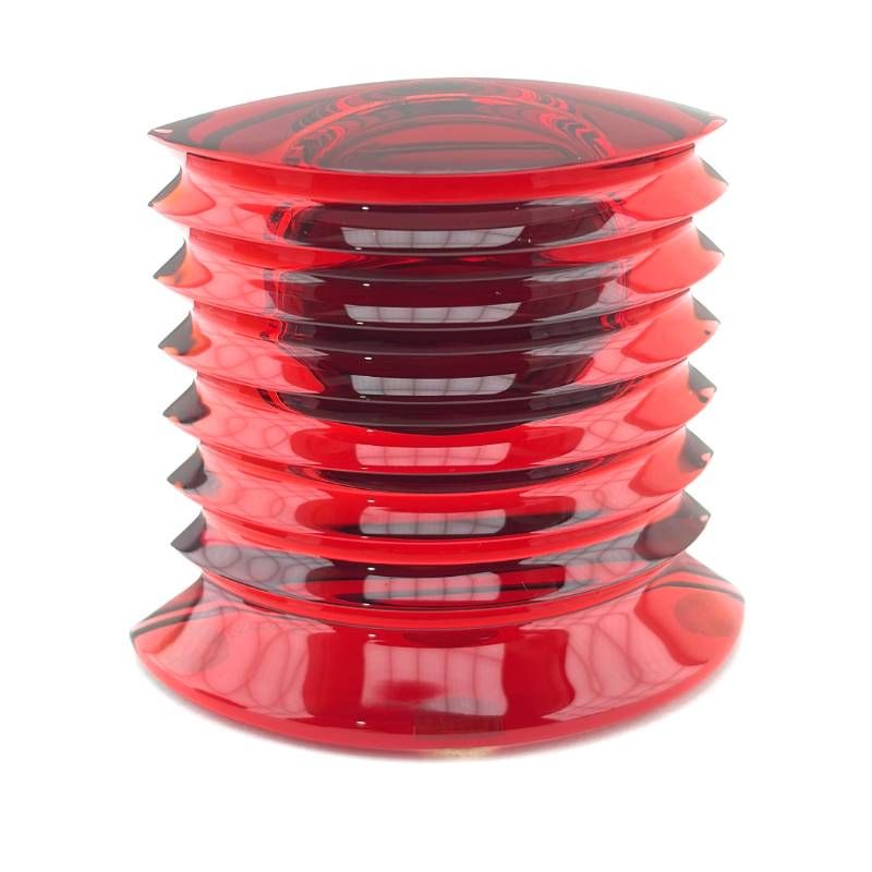 【美品・電池交換済・箱付き】BACCARAT バカラ／ラランド クロック 置き時計／クリスタルグラス／レッド・シルバー・ホワイト／BC682