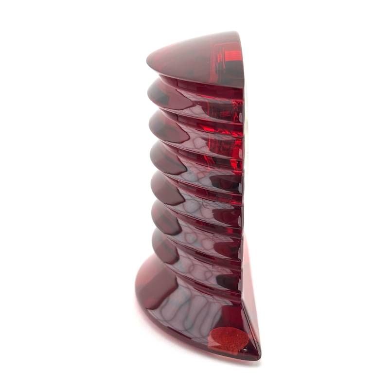 【美品・電池交換済・箱付き】BACCARAT バカラ／ラランド クロック 置き時計／クリスタルグラス／レッド・シルバー・ホワイト／BC682