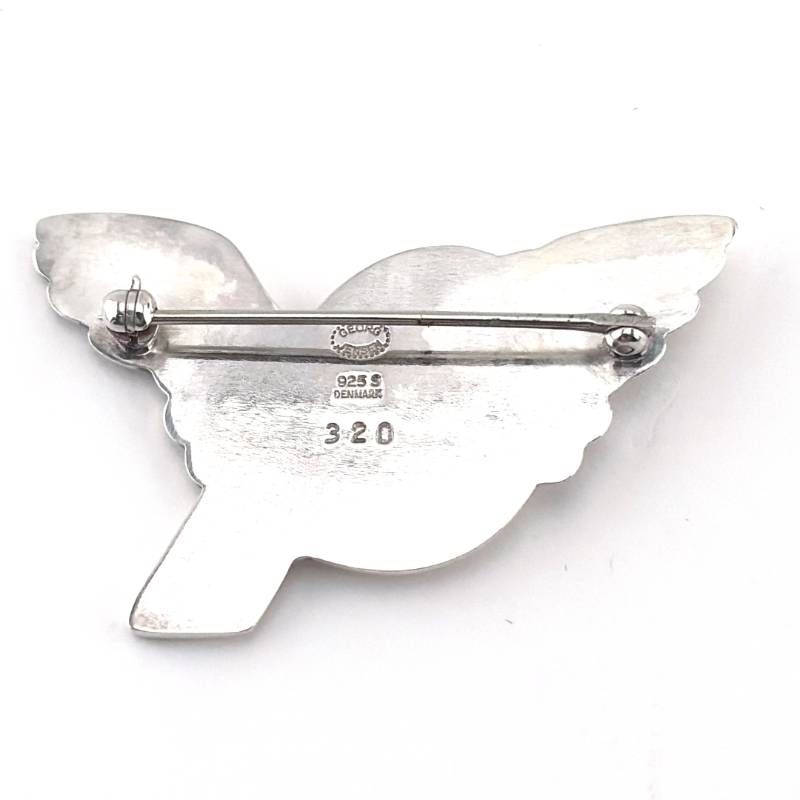 【ケース付き】GEORG JENSEN ジョージジェンセン／バード 鳥 モチーフ ブローチ／SV925／シルバー