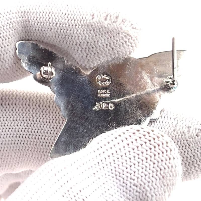 【ケース付き】GEORG JENSEN ジョージジェンセン／バード 鳥 モチーフ ブローチ／SV925／シルバー