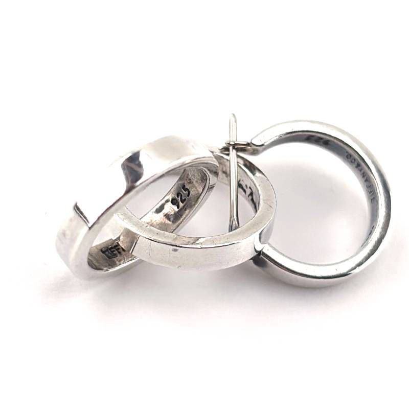 【美品・箱・保管袋付き】TIFFANY & CO. ティファニー／パロマ・ピカソ トリプル サークル フープ ピアス／SV925／シルバー
