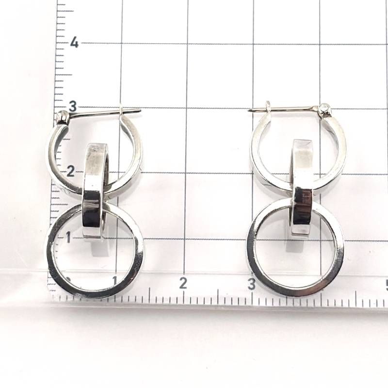 【美品・箱・保管袋付き】TIFFANY & CO. ティファニー／パロマ・ピカソ トリプル サークル フープ ピアス／SV925／シルバー