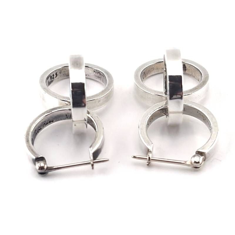 【美品・箱・保管袋付き】TIFFANY & CO. ティファニー／パロマ・ピカソ トリプル サークル フープ ピアス／SV925／シルバー