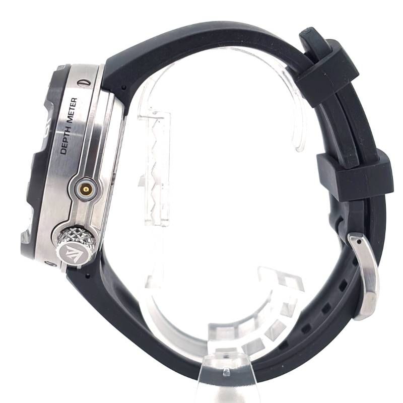 【美品】CITIZEN シチズン／エコドライブ プロマスターアクアランド J250-S092183／ソーラークォーツ／ステンレス・ラバー／シルバー・ブラック