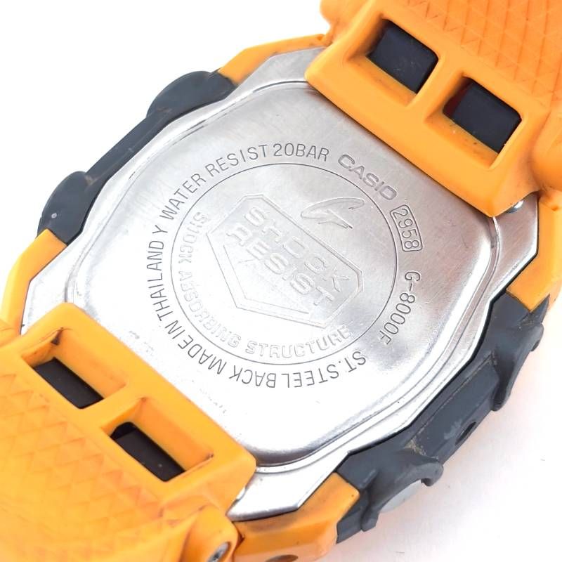 【希少】CASIO カシオ／G-SHOCK G-8000F スナイパーモデル／クォーツ／樹脂／イエロー・ブラック