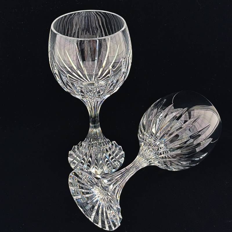 【美品・箱付き】BACCARAT バカラ／マッセナ ペア ワイングラス／クリスタルグラス／クリア／BC683