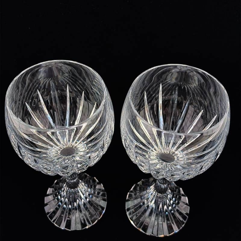 【美品・箱付き】BACCARAT バカラ／マッセナ ペア ワイングラス／クリスタルグラス／クリア／BC683