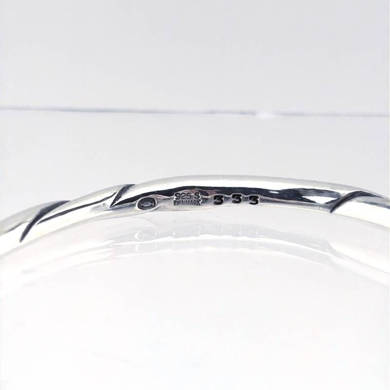 【ヴィンテージ・美品】GEORG JENSEN ジョージジェンセン／#333 オーレ・コルソウデザイン スターリングシルバー ブレスレット バングル／腕周り約19cm／SV925／シルバー