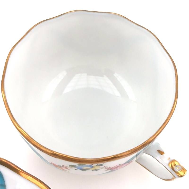【美品・箱付き】HEREND ヘレンド／フラワーリボン カップ＆ソーサー／ポーセリン／マルチカラー