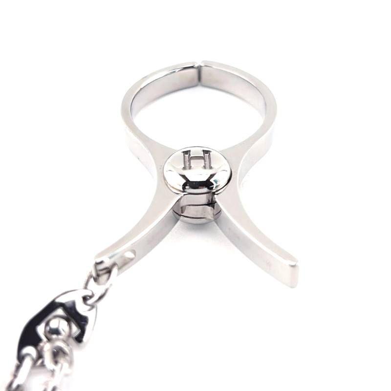 【美品・保管袋付き】HERMES エルメス／フィルー グローブホルダー／メタル／シルバー