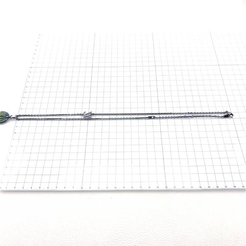 【希少・美品・ケース・保管袋付き】LOUIS VUITTON ルイヴィトン／YK 草間彌生 パンプキン メタル ネックレス M01139／メタル／シルバー・グリーンブルー・イエロー