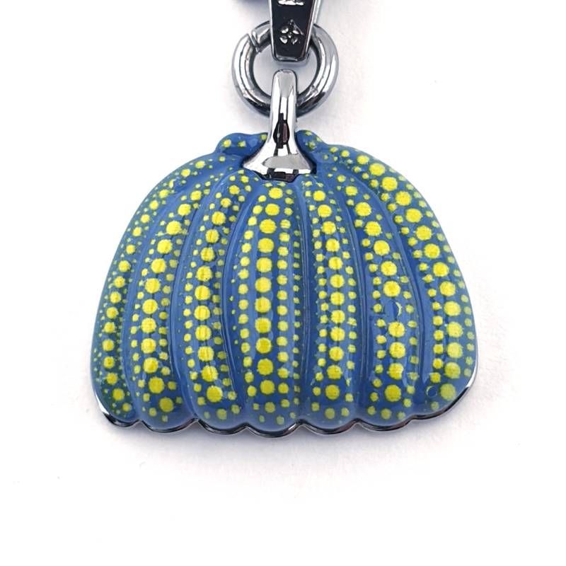 【希少・美品・ケース・保管袋付き】LOUIS VUITTON ルイヴィトン／YK 草間彌生 パンプキン メタル ネックレス M01139／メタル／シルバー・グリーンブルー・イエロー