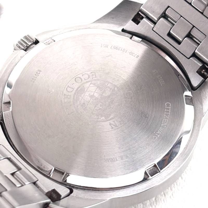 【美品・ケース・取説・保証書（無効）付き】CITIZEN シチズン／エコドライブ キャランデュリエ コンプリケーションウォッチ 8730-T012957／ソーラークォーツ／ステンレス／シルバー・ブルー